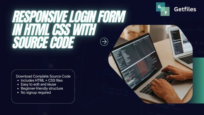 Responsive Login Form in HTML CSS with Source Code (Free Download)